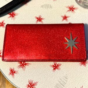 Lux de Ville red sparkle starlite wallet